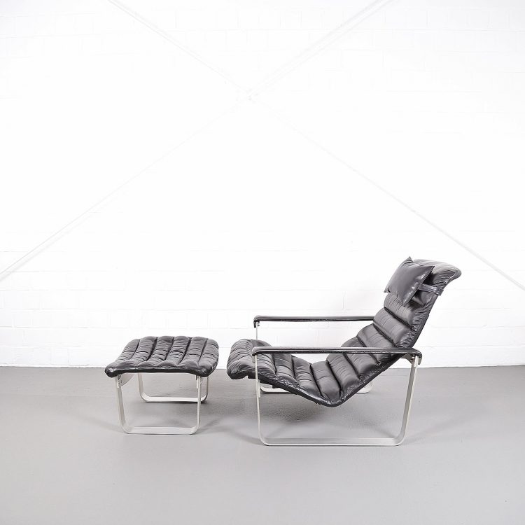 Ilmari Lappalainen Pulkka Asko Lounge Chair and Ottoman 2