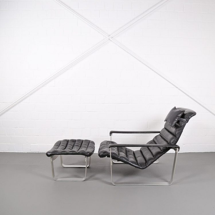 Ilmari Lappalainen Pulkka Asko Lounge Chair and Ottoman 2