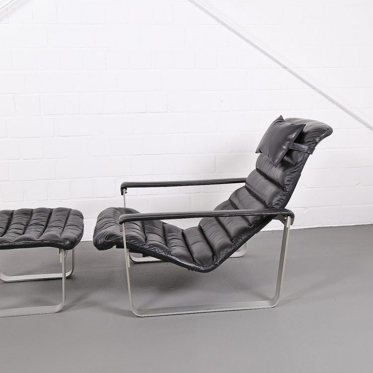 Ilmari Lappalainen Pulkka Asko Lounge Chair and Ottoman 2