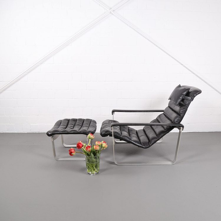 Ilmari Lappalainen Pulkka Asko Lounge Chair and Ottoman 2
