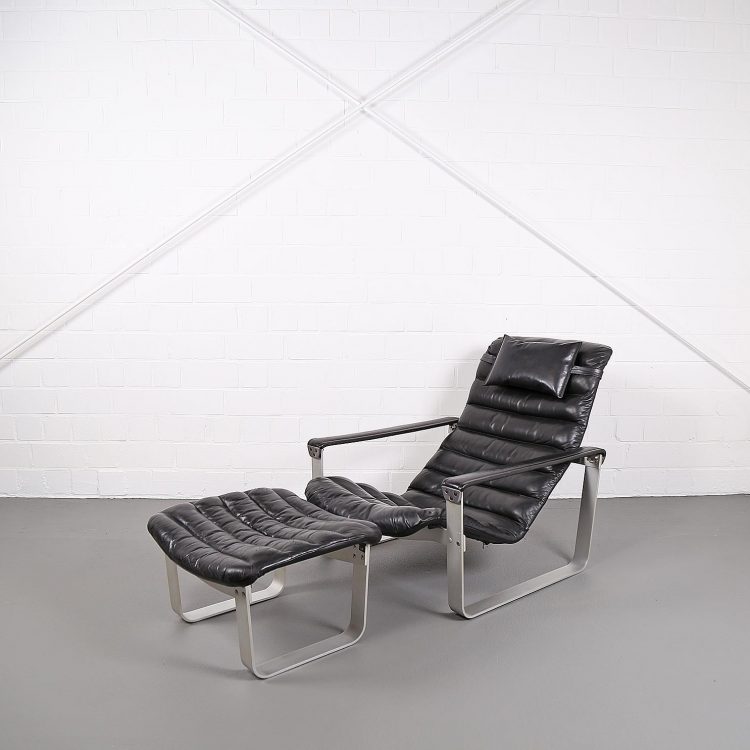 Ilmari Lappalainen Pulkka Asko Lounge Chair and Ottoman 2