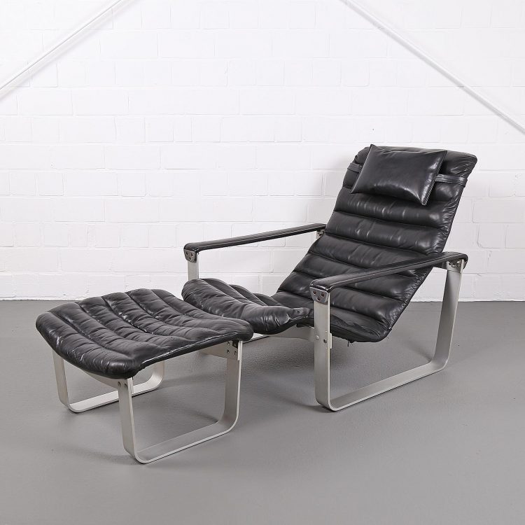 Ilmari Lappalainen Pulkka Asko Lounge Chair and Ottoman 2