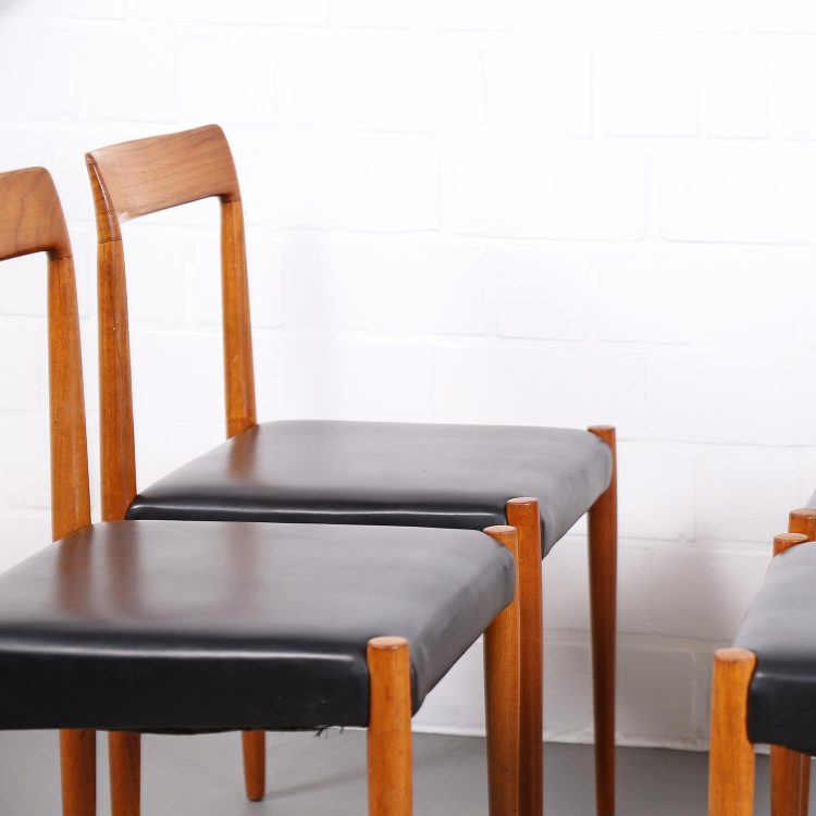 Danish Design Dining Chairs 60er Midcentury Modern Stühle Teakstühle Vintage Esszimmmerstühle