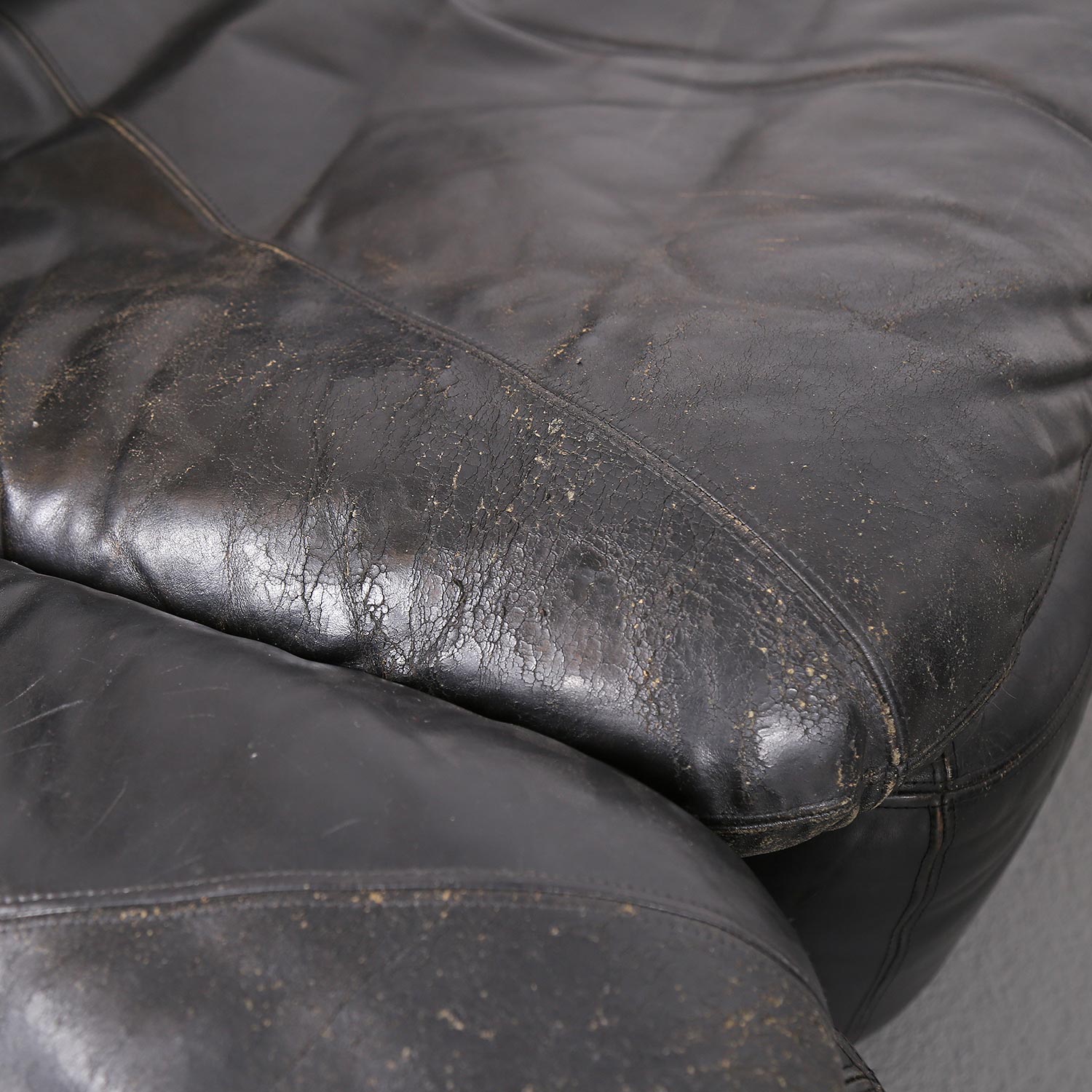 Dreipunkt Ledersofa Modulsofa Vintage Design COR Design Sofa Ledercouch retro