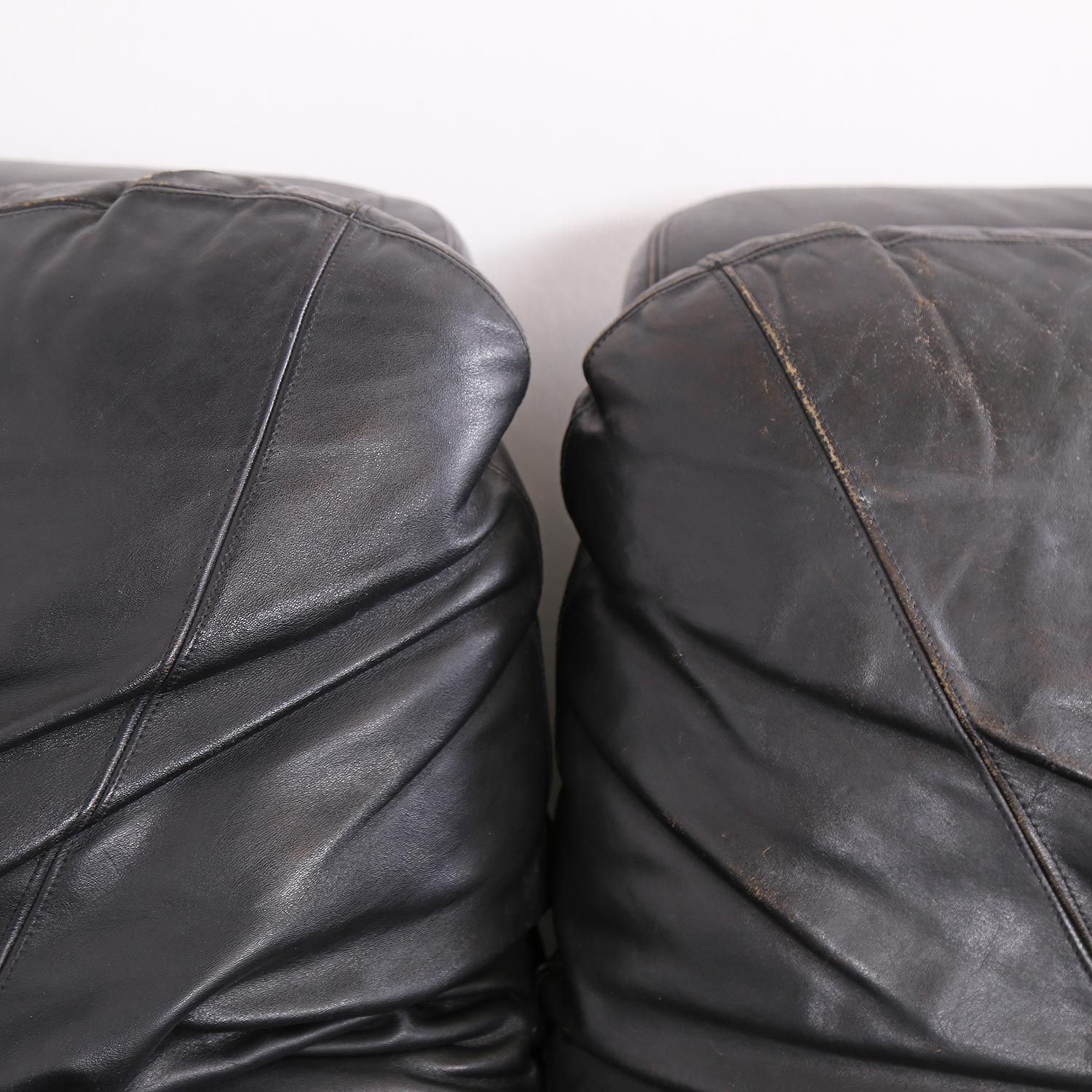 Dreipunkt Ledersofa Modulsofa Vintage Design COR Design Sofa Ledercouch retro