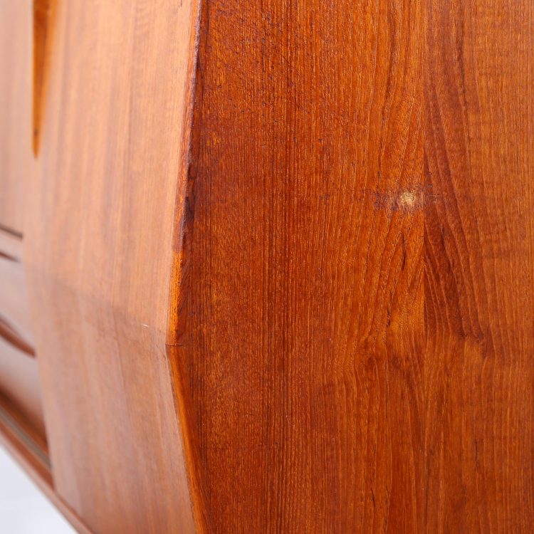 Geometric Danish Design Teak Sideboard Credenza