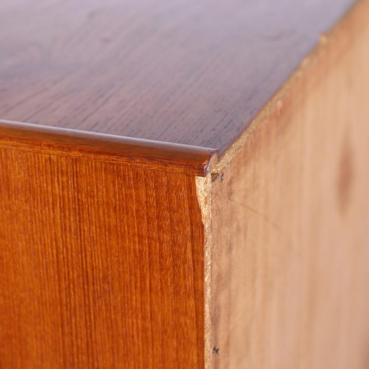 Geometric Danish Design Teak Sideboard Credenza