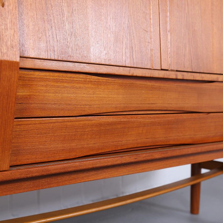 Geometric Danish Design Teak Sideboard Credenza