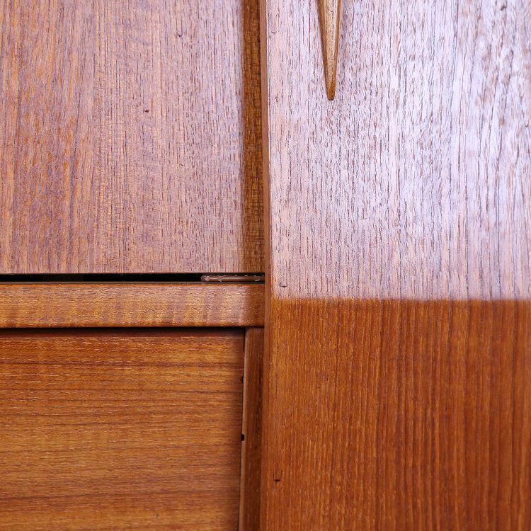 Geometric Danish Design Teak Sideboard Credenza