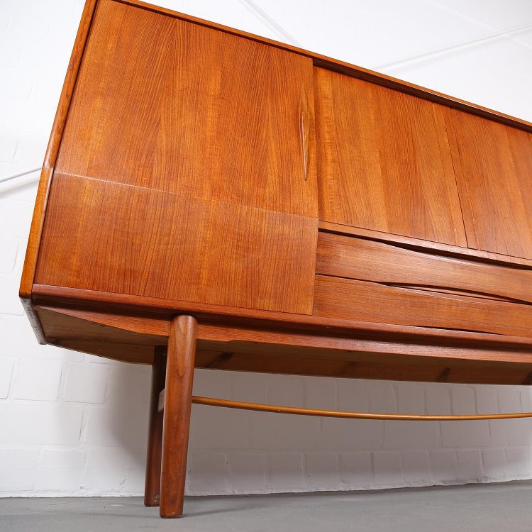 Geometric Danish Design Teak Sideboard Credenza