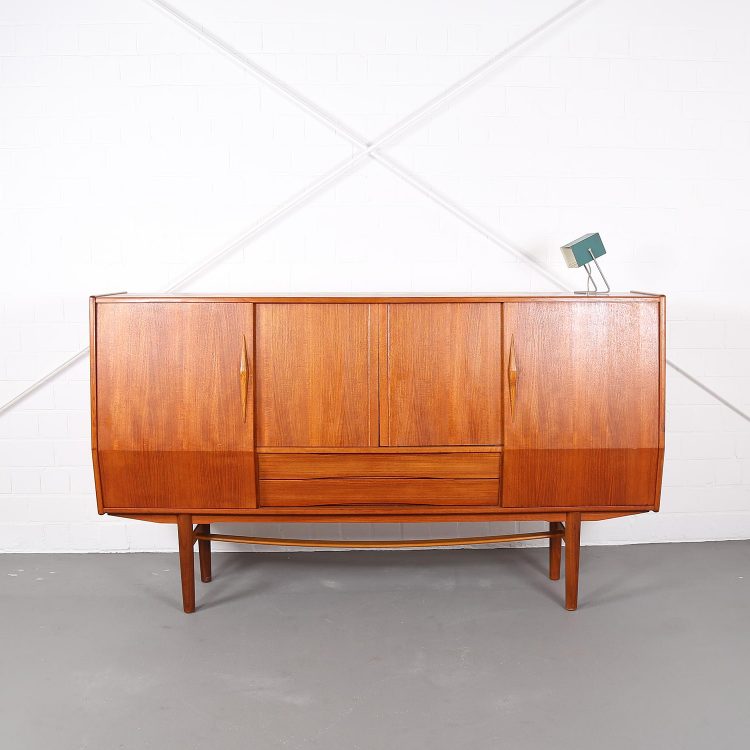 Geometric Danish Design Teak Sideboard Credenza