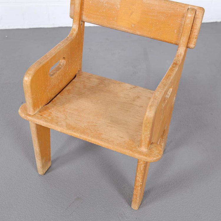 Set of two Peter's Chairs and Peter's Table Kinderstuhl Hans J. Wegner for Getema