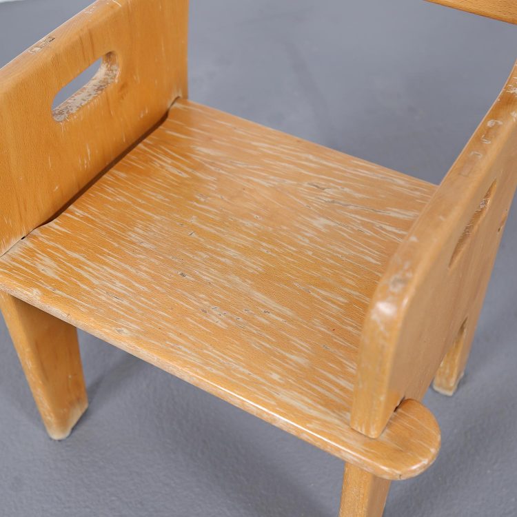 Set of two Peter's Chairs and Peter's Table Kinderstuhl Hans J. Wegner for Getema