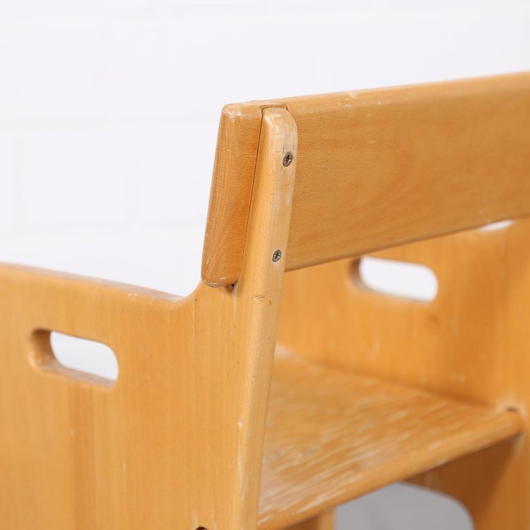 Set of two Peter's Chairs and Peter's Table Kinderstuhl Hans J. Wegner for Getema