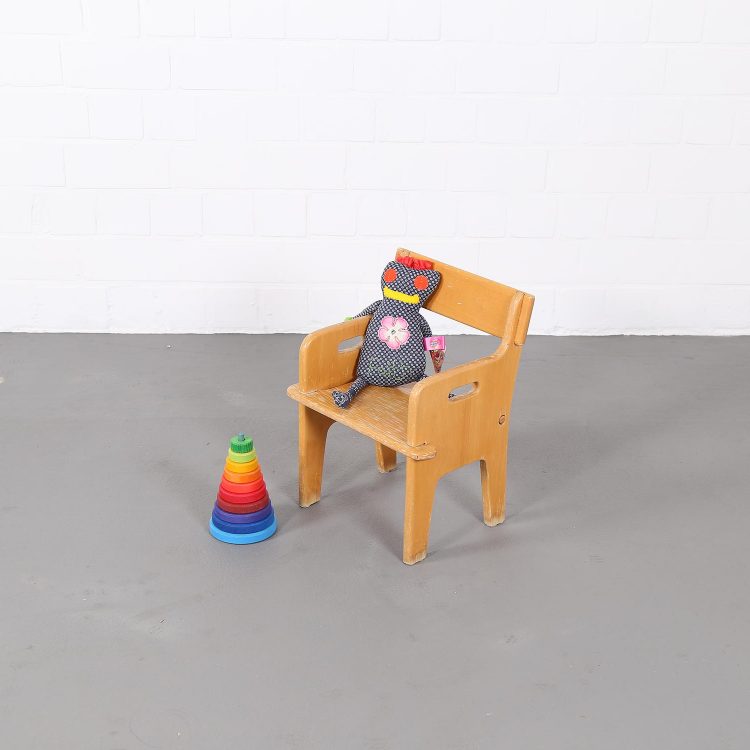 Set of two Peter's Chairs and Peter's Table Kinderstuhl Hans J. Wegner for Getema