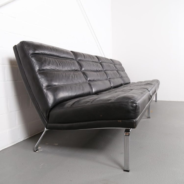 4-Seater Leather Sofa Horst Brüning for Kill International
