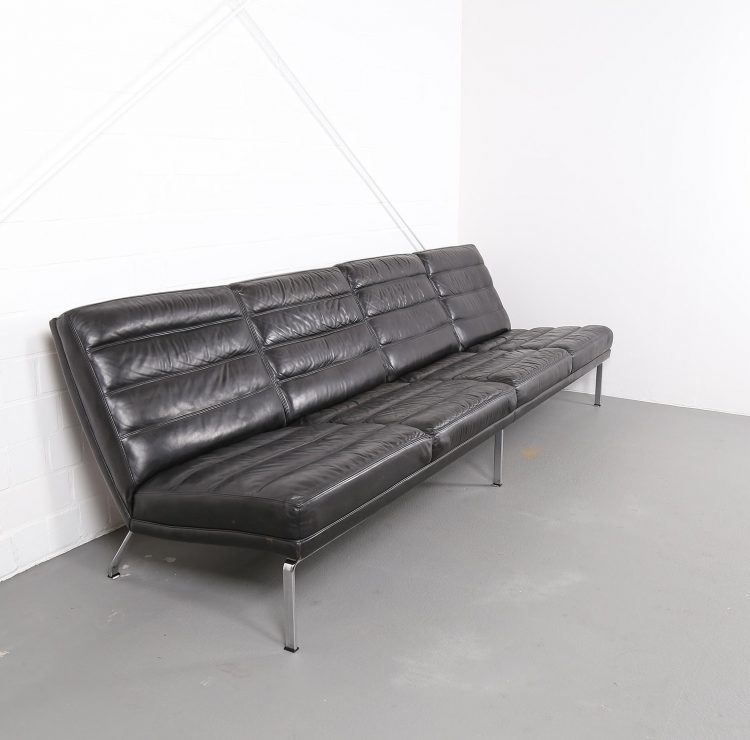 Kill International Horst Brüning Ledersofa selten Leather Sofa Couch auf Metallrahmen Vintage Designklassiker gebraucht kaufen