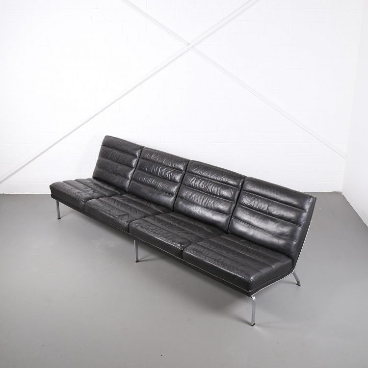 4-Seater Leather Sofa Horst Brüning for Kill International