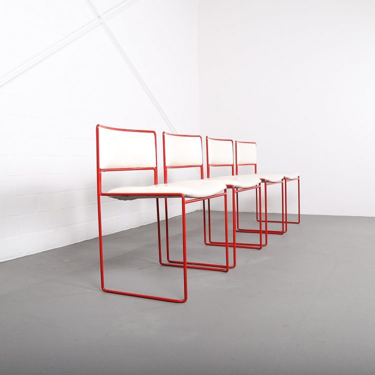Rare Set of four Stacking Chairs Preben Fabricius/Jørgen Kastholm for Kill International