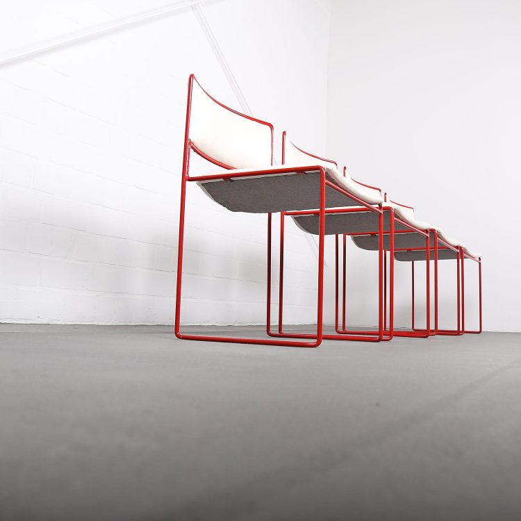 Rare Set of four Stacking Chairs Preben Fabricius/Jørgen Kastholm for Kill International