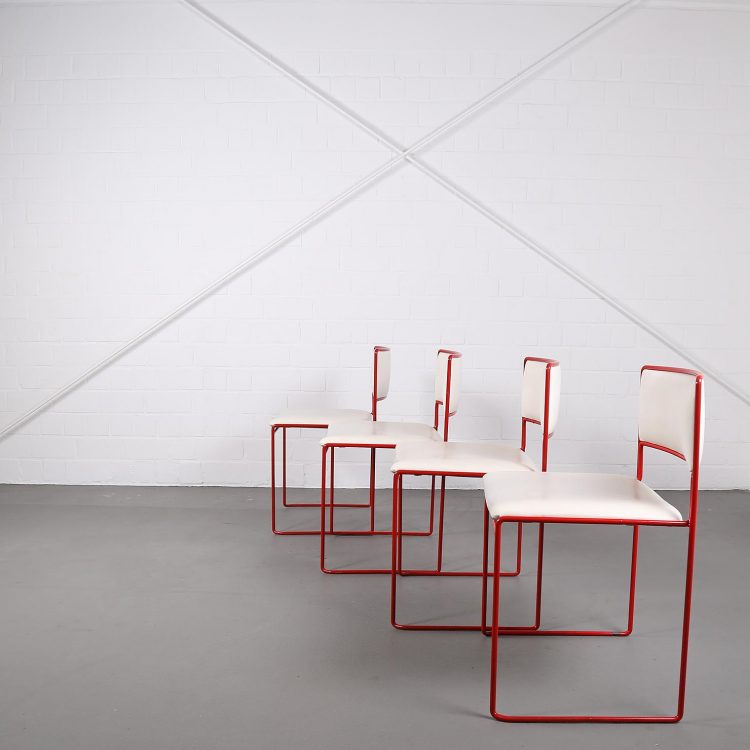 Rare Set of four Stacking Chairs Preben Fabricius/Jørgen Kastholm for Kill International
