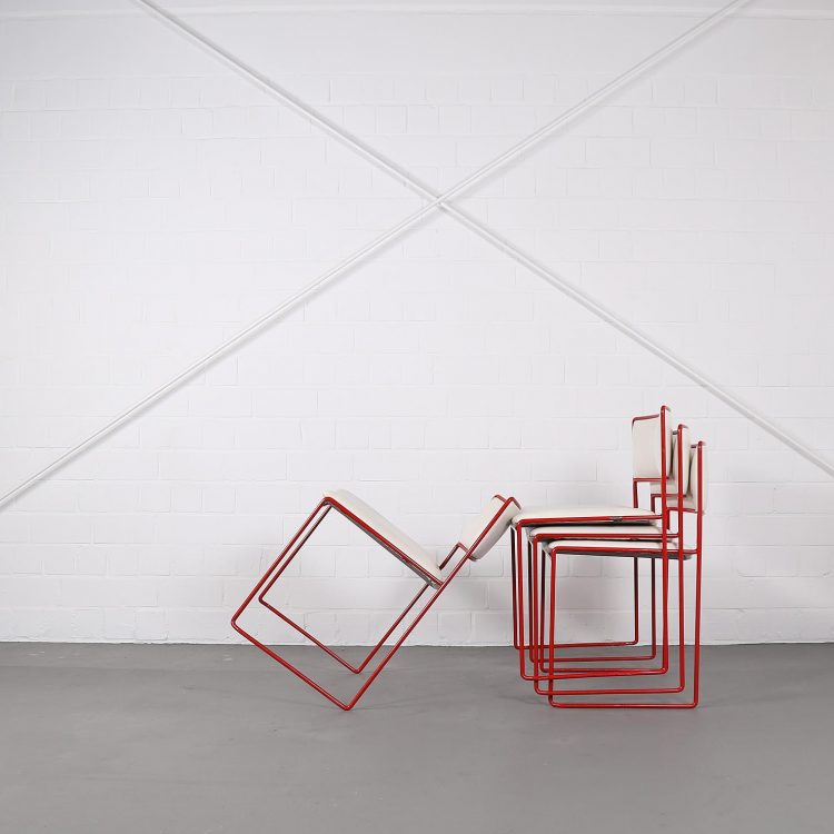 Rare Set of four Stacking Chairs Preben Fabricius/Jørgen Kastholm for Kill International