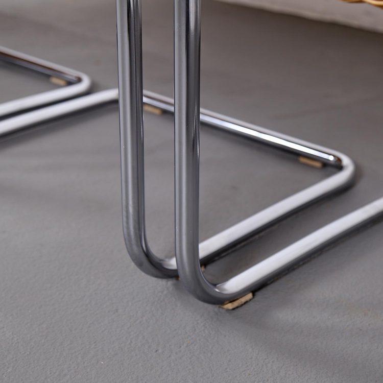 Bauhaus Chairs D43 Stahlrohr Freischwinger by Tecta Tubular Steel and Wicker