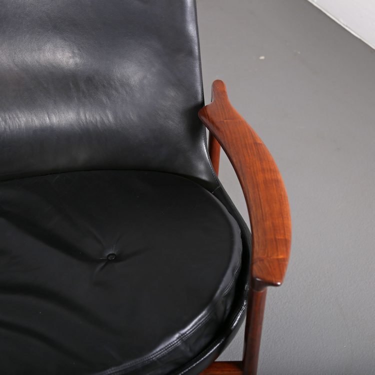 Rare Leather Sofa Ib Kofod-Larsen for Larsen & Christensen (attr.)