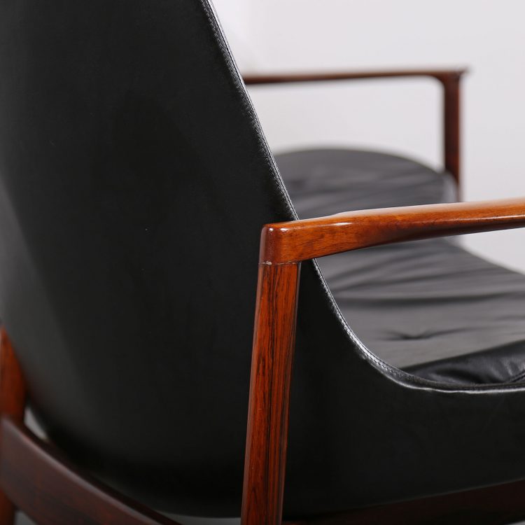 Rare Leather Sofa Ib Kofod-Larsen for Larsen & Christensen (attr.)