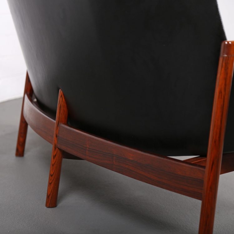 Rare Leather Sofa Ib Kofod-Larsen for Larsen & Christensen (attr.)