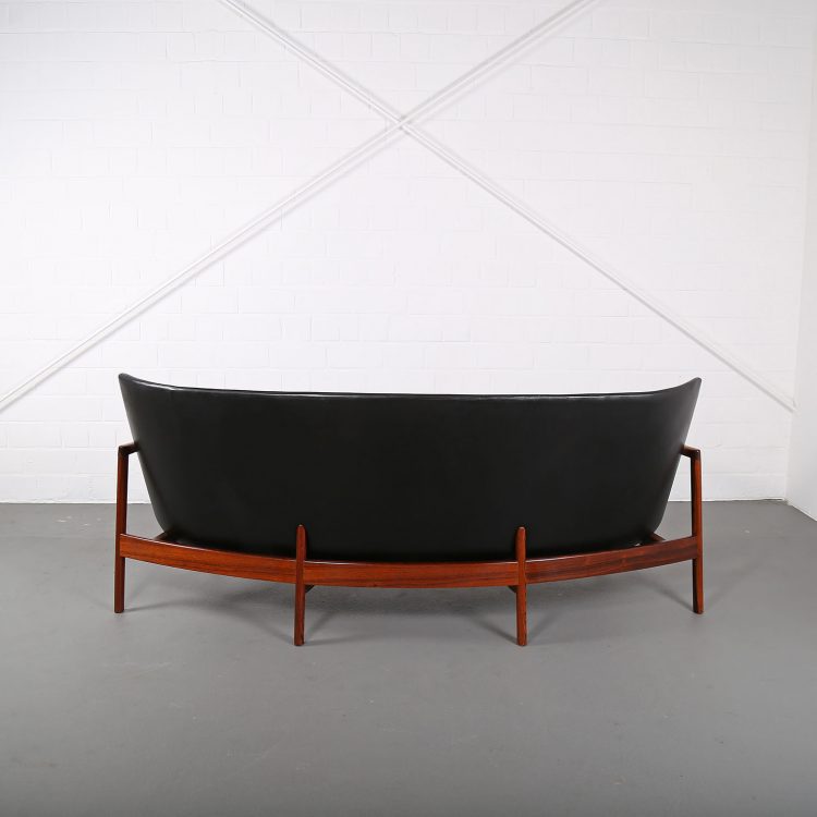 Rare Leather Sofa Ib Kofod-Larsen for Larsen & Christensen (attr.)