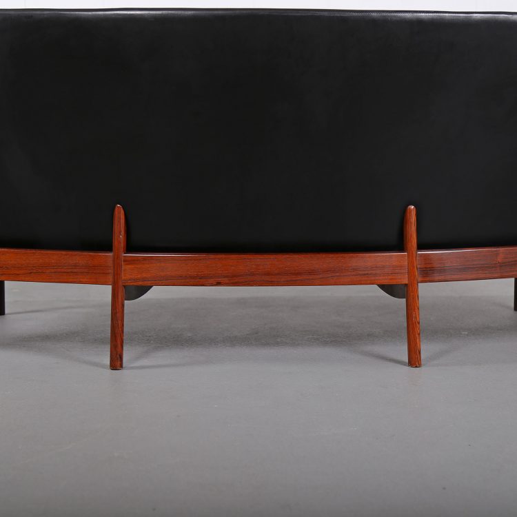 Rare Leather Sofa Ib Kofod-Larsen for Larsen & Christensen (attr.)