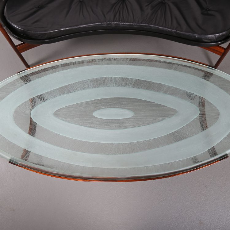 Rare Leather Sofa Ib Kofod-Larsen for Larsen & Christensen (attr.)