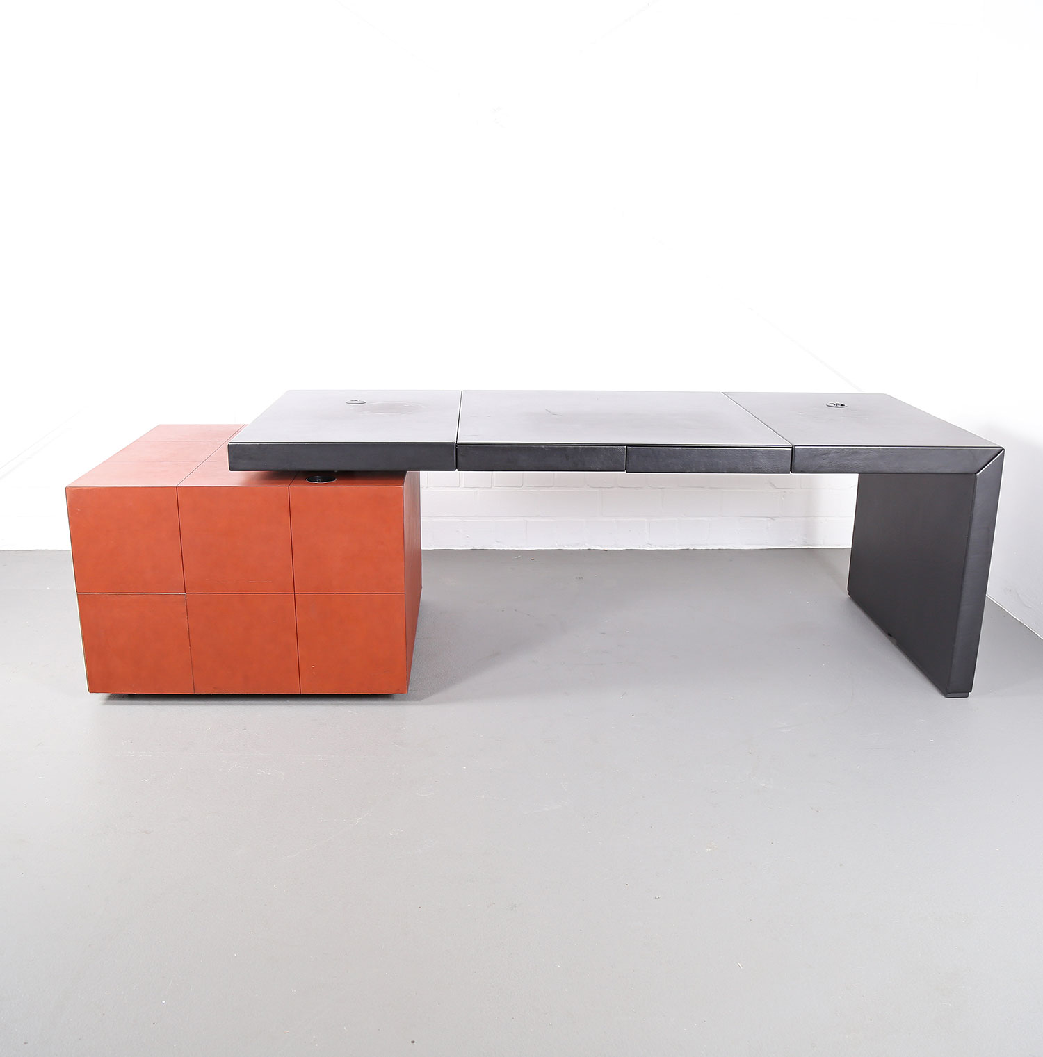 Leather Office Desk C.E.O. Cube Lella & Massimo Vignelli for Poltrona Frau - Image 7