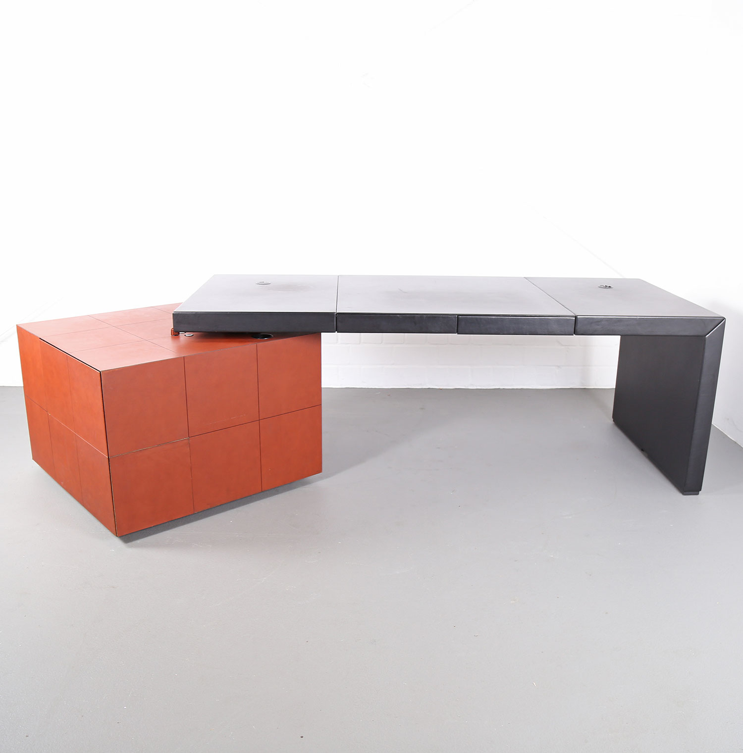 Leather Office Desk C.E.O. Cube Lella & Massimo Vignelli for Poltrona Frau - Image 8