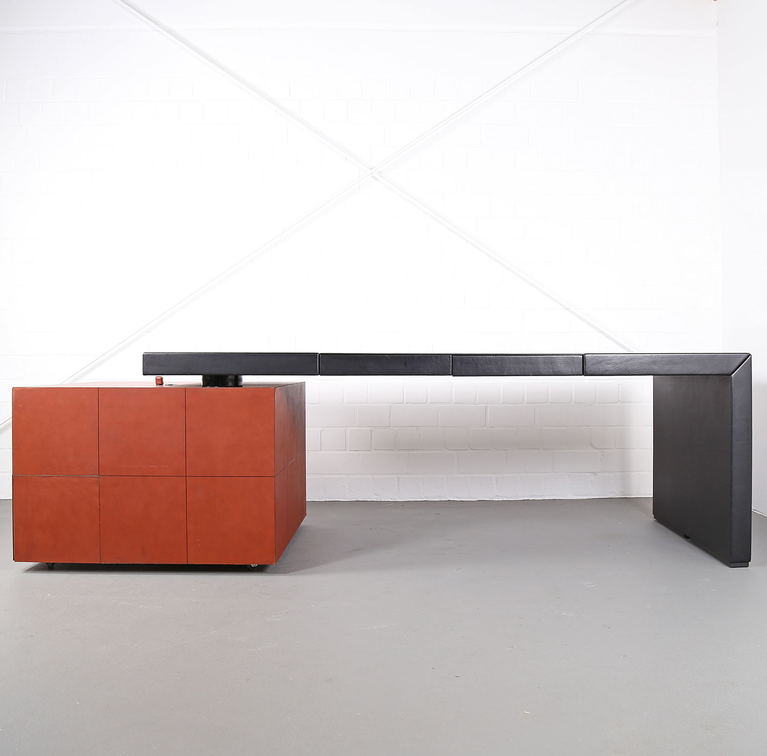 Leather Office Desk C.E.O. Cube Lella & Massimo Vignelli for Poltrona Frau - Image 3
