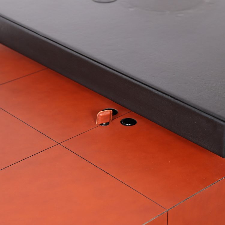 Leather Office Desk C.E.O. Cube Lella & Massimo Vignelli for Poltrona Frau