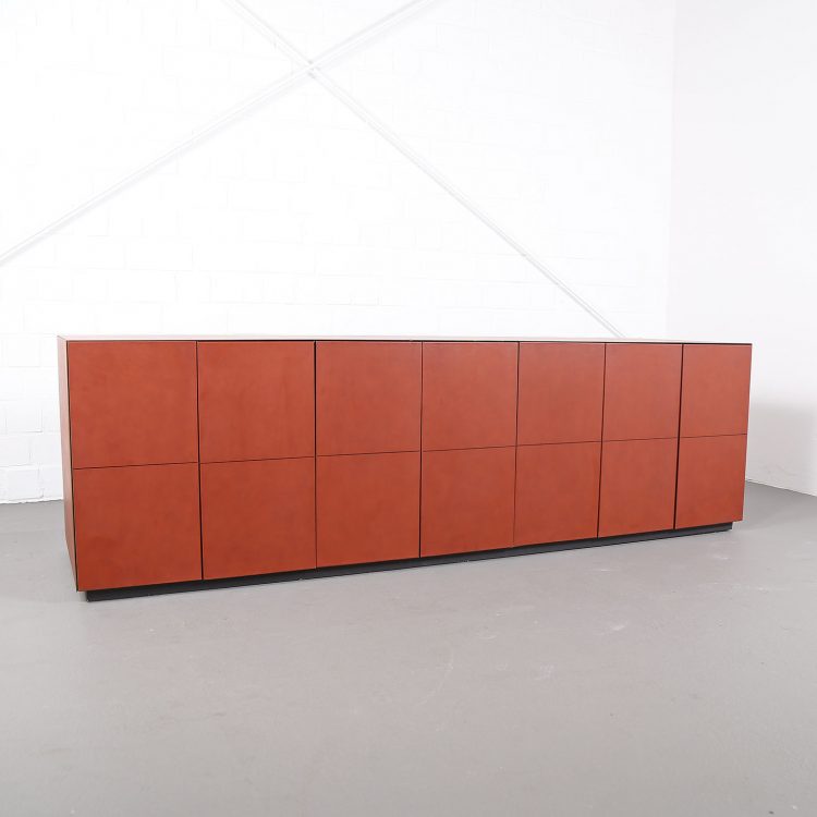 Leder-Sideboard Leather Credenza C.E.O. Cube Lella & Massimo Vignelli for Poltrona Frau
