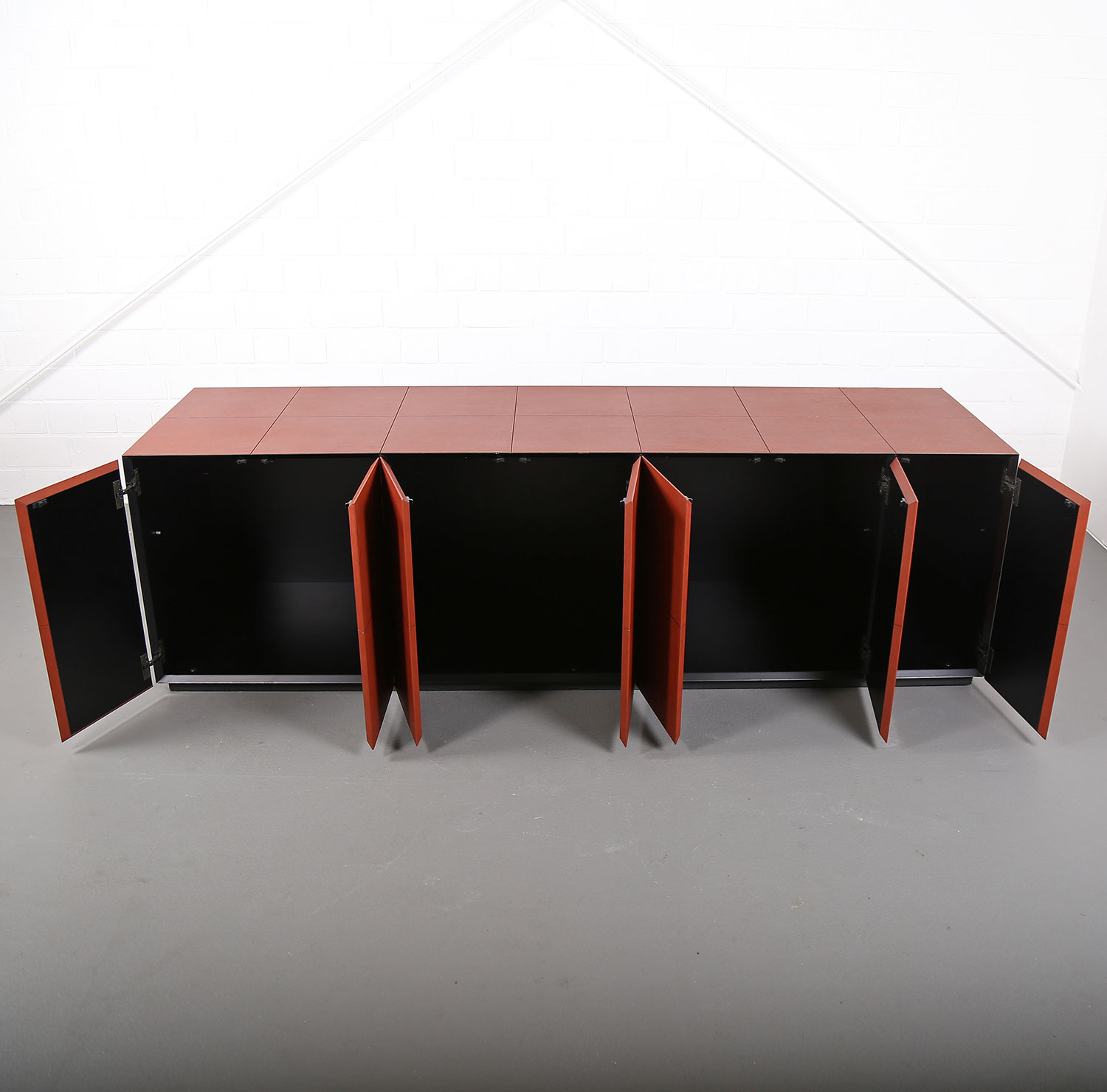 lella und massimo vignelli leder-sideboard leather credenza ceo poltrona frau made in italy