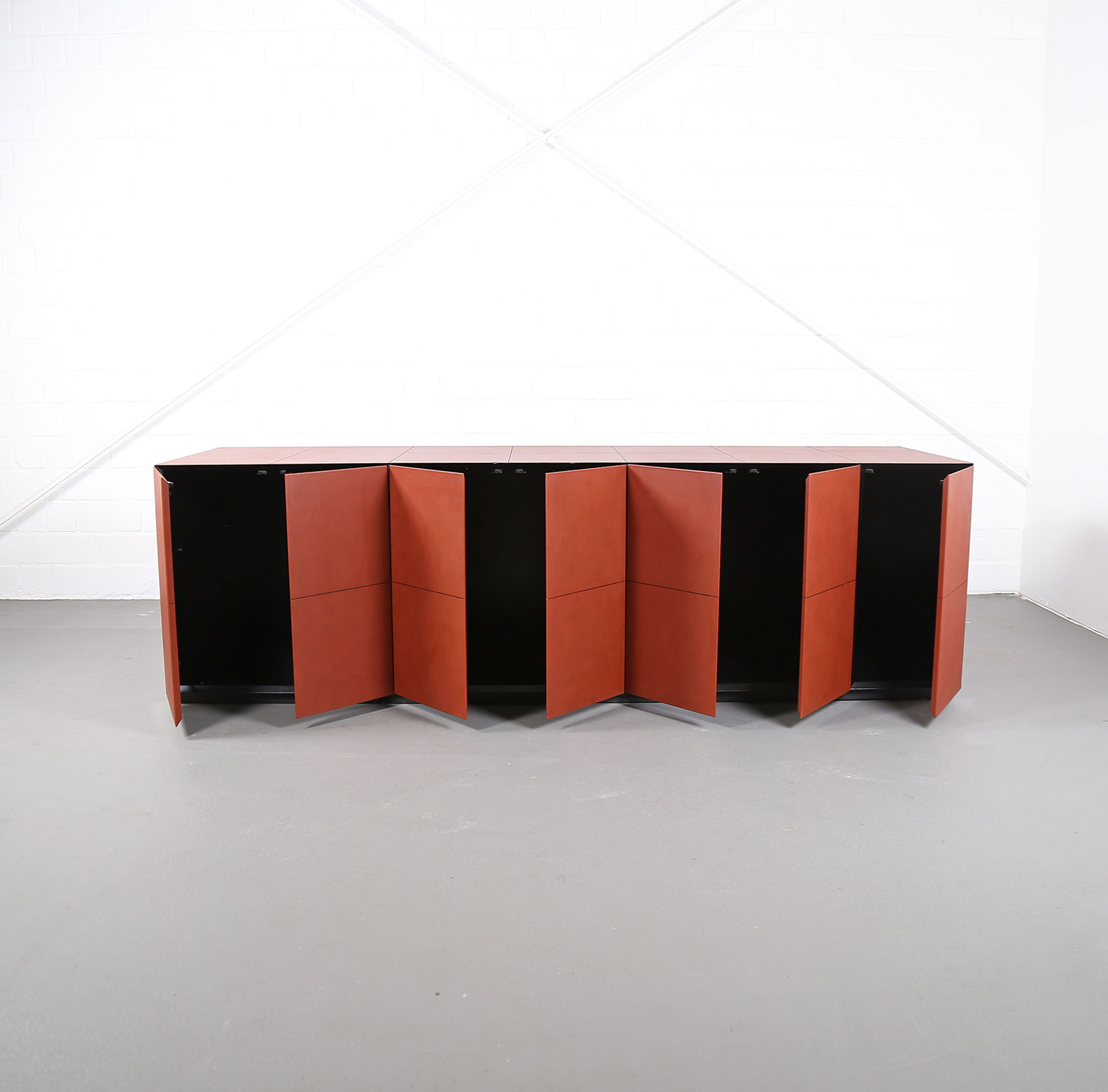 lella und massimo vignelli leder-sideboard leather credenza ceo poltrona frau made in italy