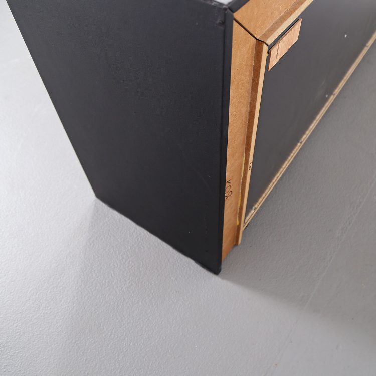 Leder-Sideboard Leather Credenza black C.E.O. Cube Lella & Massimo Vignelli for Poltrona Frau