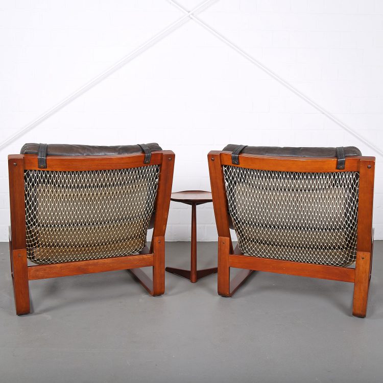Fred Lowen Midcentury Modern Chair Leather Ledersessel Vintage Retro Geflochten 70er 70s Klassiker