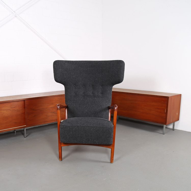 Sören Hansen Fritz Hansen Wingback Chair Kvadrat Hammerhead 50s Design