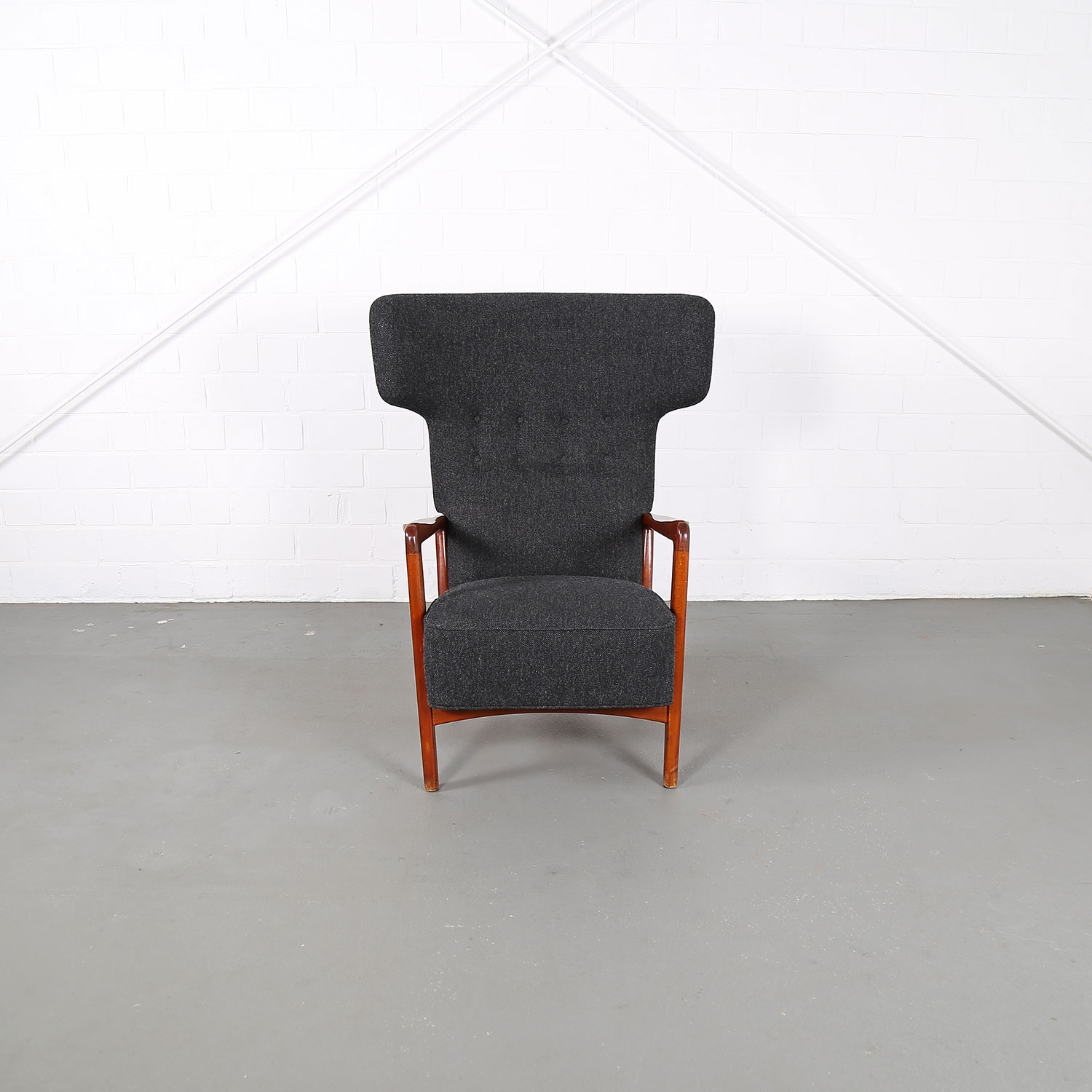 Sören Hansen Fritz Hansen Wingback Chair Kvadrat Hammerhead 50s Design