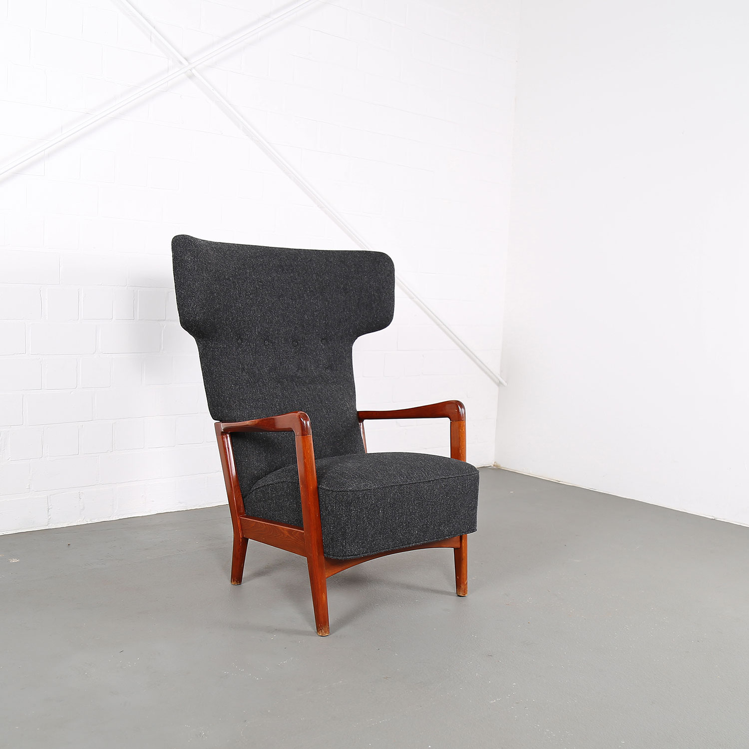 Sören Hansen Fritz Hansen Wingback Chair Kvadrat Hammerhead 50s Design