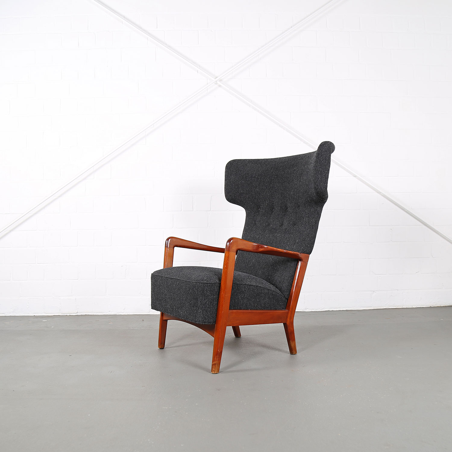 Sören Hansen Fritz Hansen Wingback Chair Kvadrat Hammerhead 50s Design
