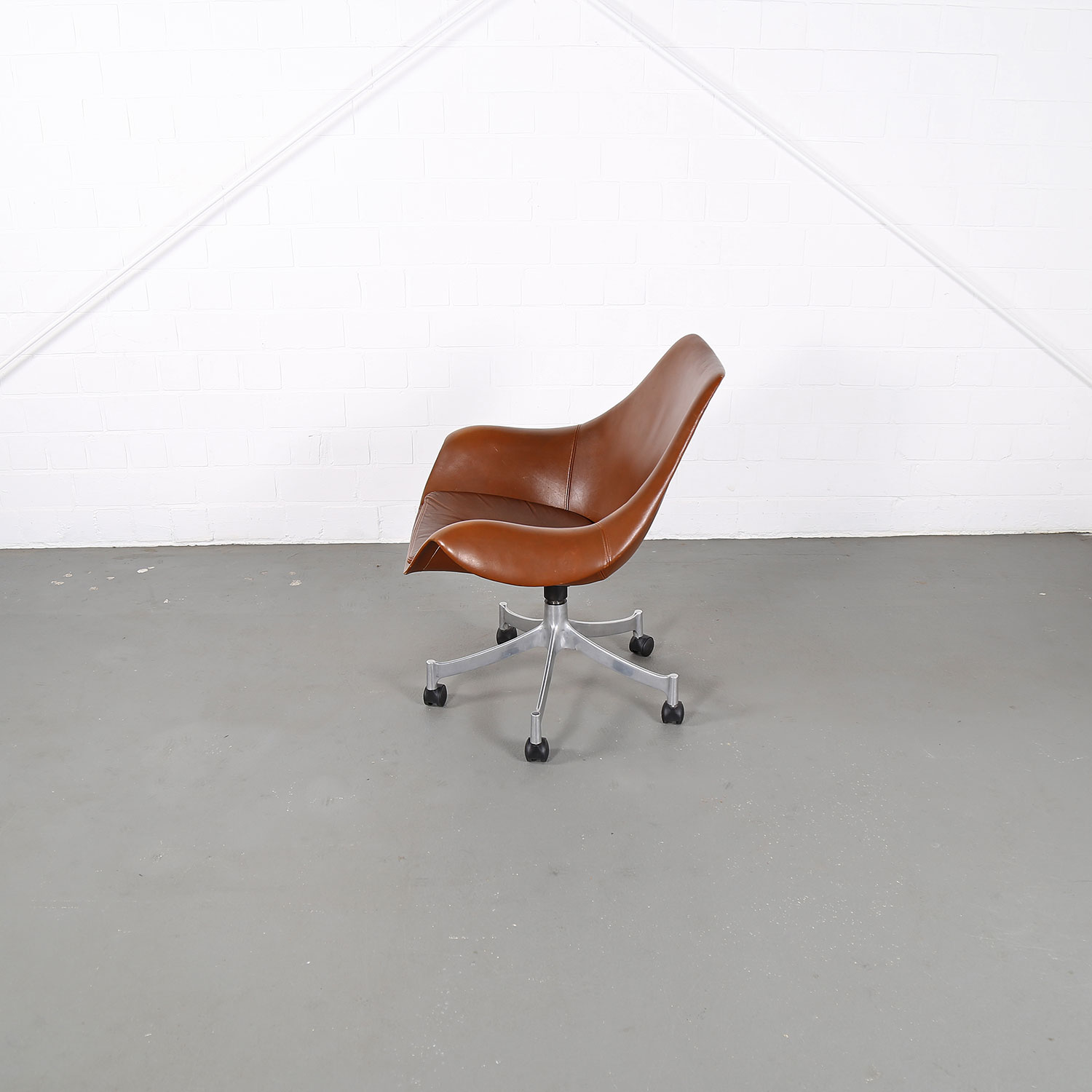 Office Chair Model 932 Jørgen Lund & Ole Larsen for Bo-Ex in Cognac 60s Danish Design rare