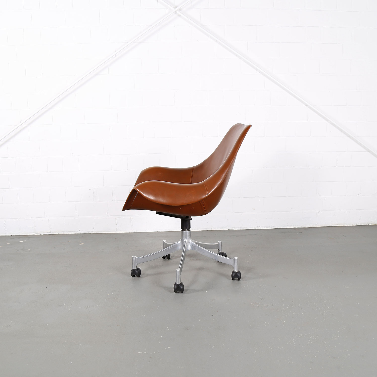 Office Chair Model 932 Jørgen Lund & Ole Larsen for Bo-Ex in Cognac 60s Danish Design rare