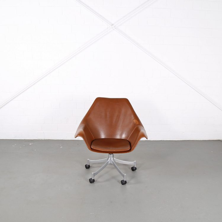 Office Chair Model 932 Jørgen Lund & Ole Larsen for Bo-Ex in Cognac 60s Danish Design rare