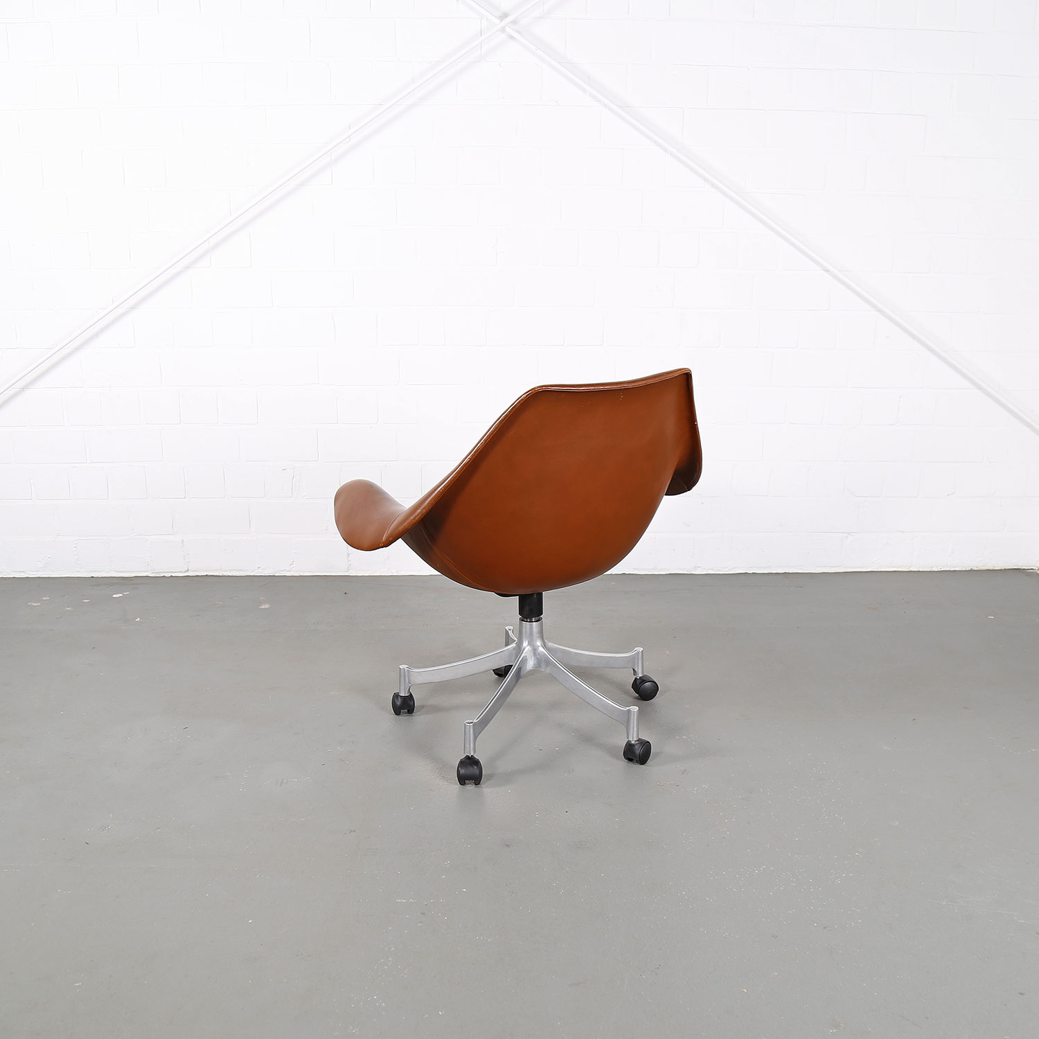 Office Chair Model 932 Jørgen Lund & Ole Larsen for Bo-Ex in Cognac 60s Danish Design rare